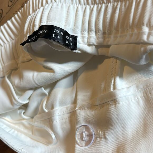 Sassy Zoey Wide Leg High Waisted Trousers with Pockets Work/Business Casual XL - Picture 8 of 10